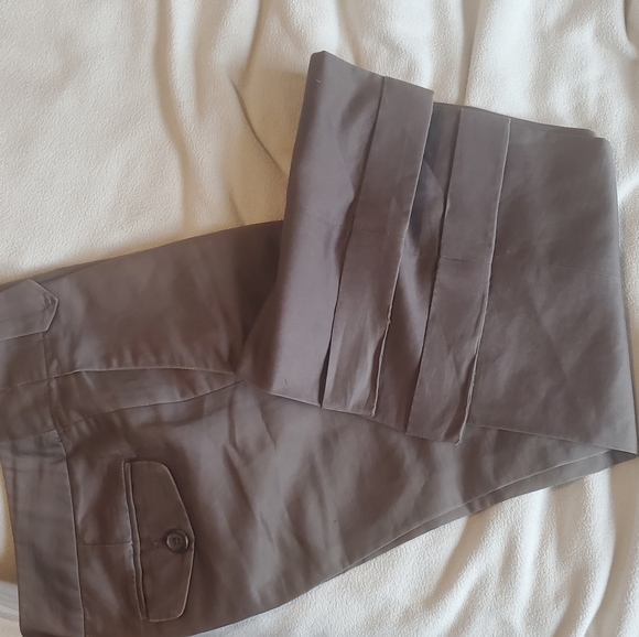 Banana Republic Martin Fit 00P Wide Leg Slacks mushroom color - Picture 12 of 12